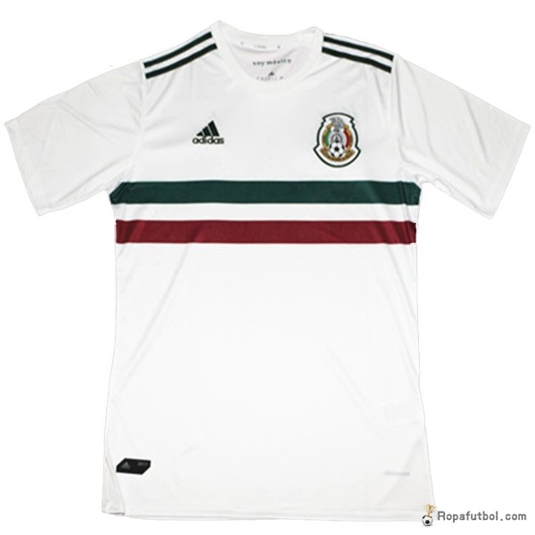 Camiseta México Replica Segunda Ropa Mujer 2017 Blanco